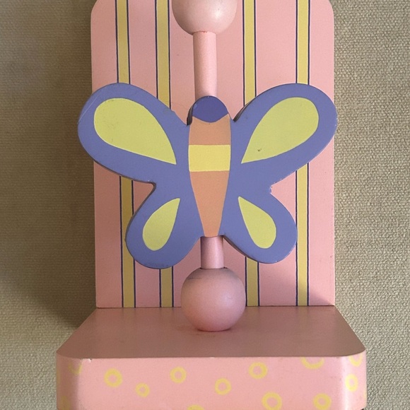 Charming Pink, Purple & Yellow Butterfly Bookend - Picture 5 of 6